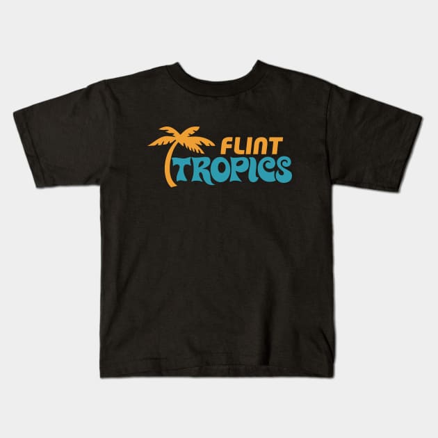 Flint Tropics Kids T-Shirt by The Moon Child